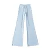 Calças Pantalona Slim de Caimento Relaxado para Mulheres, Calças Versáteis de Perna Larga, Outono de Cintura Baixa, Alongadoras de Pernas, Calças Casuais Esportivas