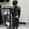 Roupas Infantis 2024 Primavera e Outono Estilo Coreano Retrô Colete Jeans Sem Manga Terno Duas Peças para Meninos e Crianças Pequenas