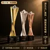 Troféu de Metal Personalizado Troféu Giratório de Cristal Cinco Estrelas Cerimônia de Reunião Anual Funcionário Destaque Campeão de Vendas Elogio Fábrica de Origem