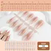 Pontas de Unha Cor Blush, Pontas de Unha Pré-Fabricadas, Spray de Nail Art Gradiente de Cor Nude, Efeito Clareador, Unhas Usáveis, Pontas de Unha Semi-Acabadas, Item Mais Vendido