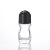 Botella grande de vidrio para aceites esenciales con roll-on 30ml botella de perfume botella de vidrio dispensador cosmético botella vacía de aceite esencial 50ml botella con roll-on dispensador