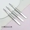 Kit de pinça de sobrancelha listrada pinça para cílios pinça de beleza para cílios pinça ferramentas de precisão aço inoxidável pinça de sobrancelha para cílios postiços