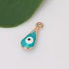 Accesorios de joyería DIY, pulsera doble colgante de ojos turcos azules con goteo de aceite, accesorios al por mayor Ojo de Fátima Ojo del Diablo