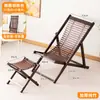 Silla plegable reclinable de bambú para el hogar, la oficina, el verano, la siesta, la playa, el balcón, la silla con respaldo para personas mayores.