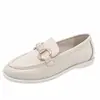 Zapatos Nuevos de Primavera y Otoño 2026 para Niños, Zapatos Planos Versátiles de Suela Blanda de Cuero Genuino para Niños y Niñas con Hebilla Decorativa, Zapatos de Cuero para Niños