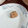 Broche decorativo de acrílico de dibujos animados para niños, insignia Kappibala, premio, pequeño obsequio, insignia con texto inspirador, decoración
