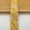 Ventas Directas de Fábrica Cinta Jacquard Floral de 3.5cm Estilo Étnico Materiales para Accesorios de Ropa Comercio Nacional y Extranjero