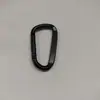 No. 6 Mosquetón de Aleación de Aluminio Plano en Forma de D Todo Negro Hebilla de Escalada Hebilla de Liberación Rápida para Taza de Agua Hebilla en Forma de D Hebilla de Resorte para Mochila de Exterior