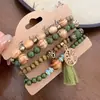Accesorio de Vacaciones: Pulsera Multicolor de Cuentas de Cristal y Perlas de Arroz de Múltiples Capas, Joyería de Mano Bohemia Lujosa y de Alta Gama