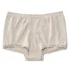 [Embalagem individual] cueca sem costura cintura viscose algodão engrenagem renda borda de flor boxer leve cueca feminina
