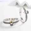 Pulsera de Animales Personalizada Agresiva Águila Retro Pluma Desgastada Creativa Apertura para Mujer
