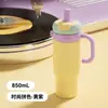 Taza térmica de gran capacidad con popote, taza de hielo de acero inoxidable 316, tamaño gigante, alta apariencia, taza de agua enfriadora para coche hecha a medida