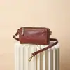 Bolso Pequeño Cuadrado de Piel de Vaca Curtida Vegetal con Pasta de Árbol Completo para Mujer Nuevo Transfronterizo Hombro Cruzado Estilo Retro Textura de Cuero Genuino Bolso de Mujer Bolso Cruzado