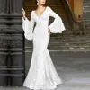 Vestido de Noite Preto 2025 Novo Estilo Nobre Sexy Slim Cauda de Peixe Longo Vestido de Banquete Feminino Âncora Preta