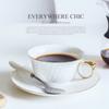 Juego de Taza y Platillo de Café Cerámica Té Aromático Té Negro Taza para Latte Art Estilo Escandinavo Simple Caja de Regalo con Cuchara