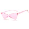 Gafas de Sol Triangulares Estilo Coreano Ojo de Gato Borde Integrado Sin Marco Mariposa Celebridad de Internet Gafas Retro