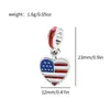 Comercio exterior joyería con colgante de bandera del mundo accesorios pulsera diy cuentas colgante de metal con gota de aceite joyería al por mayor