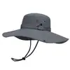 Sombrero de Sol Grande para Montar Protección Solar Sombrero de Sol Informal para Exteriores Sombrero de Pesca Sombrero de Vaquero Occidental de Verano para Hombre Sombrero de Sol de Montañismo de Secado Rápido