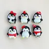 Mini Pingüino Negro Resina Accesorios Pingüino Gordo Pequeño Pasador para el Cabello Llavero para Teléfono Móvil Flor para Zapatos Accesorios Materiales y Accesorios