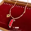 Collar Colgante de Flor con Perlas Incrustadas de Circonita, Cadena de Suéter Vintage con un Diseño Único, Joyería de Nicho para Mujeres