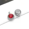 Acero Inoxidable Agujero Vertical Doce Piedras de Nacimiento 6mm Piedra Brillante Piedra de la Suerte Colgante Colgante Accesorios para Joyería DIY Collar