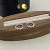 Nuevos Pendientes de Circonita Plata de Ley S925 Chapados en Oro de 18K Estilo Coreano Ins Pendientes Redondos para Mujer Exquisitos Pendientes Pequeños