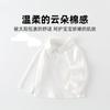 Camisa de Algodón Puro para Bebé Niño, Camisa Delgada de Manga Larga para Otoño, Top Infantil para Primavera, Cuello Alto, Blanco, Seguridad Clase A