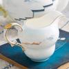 Xícara de chá e café de porcelana chinesa estilo personalizado com borda dourada novo estilo chinês telhado huipai conjunto de chá da tarde para casa