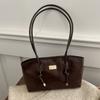 Bolso de hombro textil para mujer, moda de invierno 2024, bolso de hombro para mujer, sencillo, de color liso, de gran capacidad, moderno.