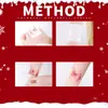 Pegatinas de Tatuaje de Colores Navideños Transfronterizas, Pegatinas Súper Lindas para la Cara, Pegatinas Infantiles de Aspecto Genial, Regalos Navideños con Ambiente, No Tóxicas