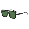 Gafas de Sol de Moda Europeas y Americanas Transfronterizas para Mujer, Montura Grande, Doble Puente, Protección UV, Protección Solar, de Celebridad de Internet, Fotografía Callejera, Tendencia, Ins