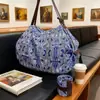 Bolsa Acordeão Bolsa de Compras de Supermercado Bolsa Tote Portátil Enrolável Bolsa Nuvem Bolsa de Armazenamento de Grande Capacidade Bolsa de Compras Dobrável