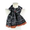 Lenço de Seda Estampado de Corrente Distinta Estilo Ins Feminino Quatro Estações Bom para Viagem Férias Protetor Solar Xale Sombra Lenço Quente