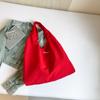Bolsa Tote de Grande Capacidade para Mulheres 2025 Novo Estilo Cor Pura Simples Estilo Preguiçoso Bolsa de Ombro Casual Roupas de Trabalho Bolsa de Compras