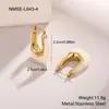 Pendientes Irregulares de Resina de Color Fresco, Cruz de Acero Inoxidable, Estilo Europeo Americano, Diseño de Nicho para Mujer, Joyería de Alta Gama, Venta al por Mayor