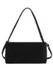 Bolso Cruzado tipo Baguette de Color Sólido Casual para Mujer 2025 Otoño Nueva Moda Estilo Niche Escarchado Bolso de Hombro Único