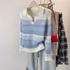 Suéter de Punto a Rayas con Cuello de Solapa para Mujer, Nuevo Top Base Ajustado Otoño/Invierno 2026, Suéter Elegante