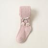 Nuevas Medias Clásicas de Estilo Coreano para Niñas, Temporada de Primavera y Otoño, Trenzadas a los Lados, Doble Línea, Lazo de Ciruela, Combinan con Todo