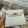 Bolsa Kelly Segunda Geração Padrão Palmeira 2026 Modelo Novo Bolsa Feminina de Alto Padrão Mini Bolsa de Mão Bolsa Transversal Texturizada para Mulheres