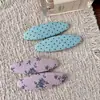 Pinza para el pelo con flor de tela colorida de diseño de nicho estilo coreano, pinza BB, pinza para flequillo de lunares frescos, accesorio para el cabello, hecho a mano, versátil para mujeres
