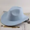 Sombrero de Lana Negro para Mujer de Comercio Exterior Europeo y Americano Primavera y Otoño, Retro Británico de Ala Ancha Versátil para Actuación en Escenario Jazz Hombres