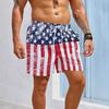 Calções de Praia 3D de Secagem Rápida Masculinos Transfronteiriços Calções Havaianos Masculinos Casuais de Verão para Homem Verão Europeu e Americano Personalização em Pod