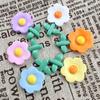 Accesorios de resina de girasol pintados pegamento cremoso funda de teléfono DIY accesorios para el cabello llavero pegatina para refrigerador hebilla de zapato pegatina para taza