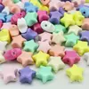 Cuentas de Estrella de Cinco Puntas de Colores Caramelo Acrílicas Agujero Vertical Cuentas de Estrella Base Material para Cadena de Teléfono Collar DIY Pintado a Mano