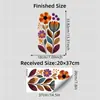 Brup Adesivos de Parede de Plantas Abstratas Estilo Nórdico para Guarda-roupa, Janela, Porta de Armário de Cozinha, Decoração de Casa, Adesivos de Parede Zn5418Q