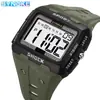 SYNOKE Nuevo Pantalla Grande Cuadrada Exterior Running Camping Estudiante Reloj Deportivo Electrónico para Hombre Impermeable Luminoso