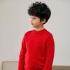 Suéter de caxemira infantil de outono e inverno, gola redonda, roupas para meninos, suéteres para meninas, suéter infantil médio e grande, suéteres de lã grossos para bebês e família
