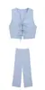 Chaqueta chaleco de mujer marca Z AliExpress, moderna casual estilo europeo y americano, pantalones rectos populares, chaleco negro transfronterizo
