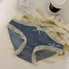 Calcinhas Sexy de Renda Estilo Japonês para Mulheres, Meninas, Estudantes, Respiráveis e Confortáveis, Tanga com Borda de Renda Cruzada, Estilo Fino no Atacado