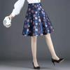 [Bolsillo + Pantalón de Seguridad] Primavera y Verano Nueva Falda Estampada Falda Línea A para Mujer 2024 Más Fácil de Combinar Falda Slim